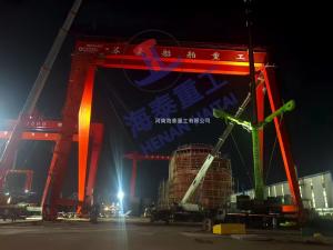 造船門(mén)機(jī)連夜吊裝，海泰重工助力蘇豪船舶起航
